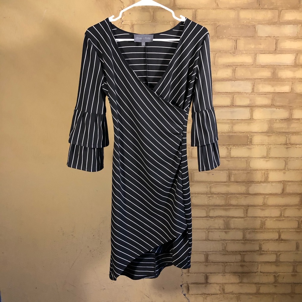 Anthro Sunday in Brooklyn Wrap Ruffle Sleeve Dress